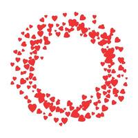 Heart round frame with space for text hearts border and frame vector