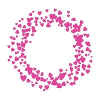 Heart round frame with space for text hearts border and frame vector