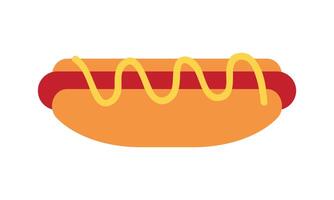 Hot dog isolated illustration on white background vector