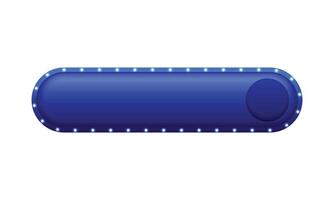 3d button empty button 3d illustration on white background vector