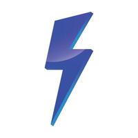 Flash on a white background Isolated 3d illustration vector