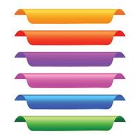 Infographic vivid ribbons Banners templates for numbers tabs labels options elements vector