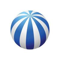 Colorful beach ball illustration on white background vector