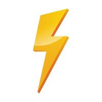 Flash on white background Isolated 3d illustration vector