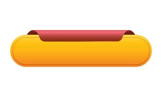 ribbon banner 3d render illustration of glossy rolled text box for title sign or advertising message vector