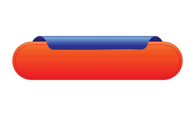 ribbon banner 3d render illustration of glossy rolled text box for title sign or advertising message on white