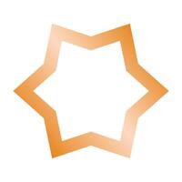 Eight pointed star icon geometric design element shape isolated vector