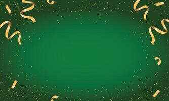 Realistic golden confetti background design vector