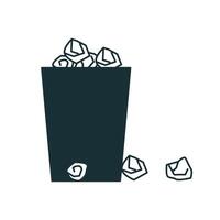 Illustration of garbage on white background vector