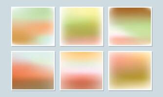 Colorful holographic gradient background design set vector