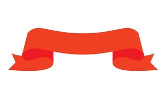 Hand drawn ribbon banner icon Web design element on white vector