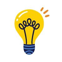 Light bulb line icon solated on white background vector
