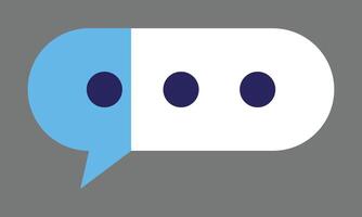 Ui ux element chat on gray background vector