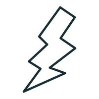 Lightning in a thunderstorm icon Outline lightning in a thunderstorm vector