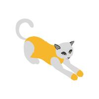 Cute cat element isolated on white background vector