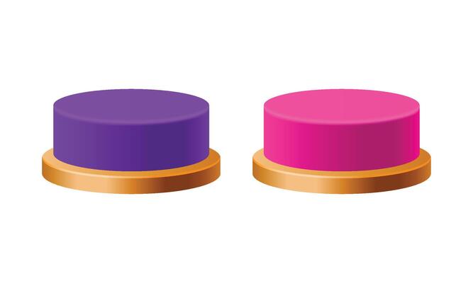 button concept illustration on a white background