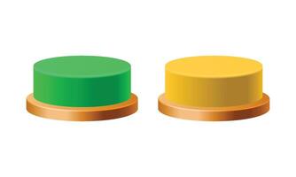 button concept illustration on the white background vector