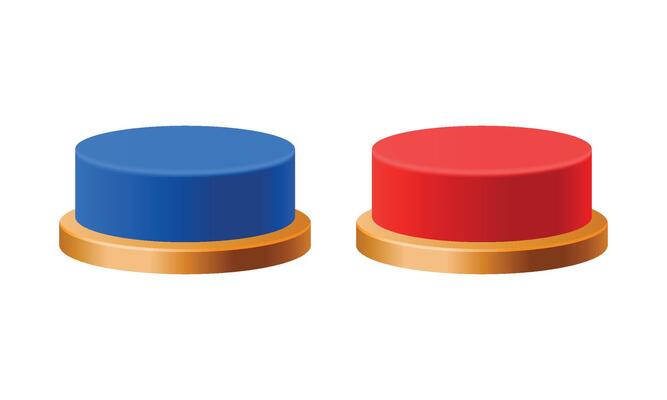 button concept illustration on white background