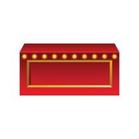 retro frame with glowing lamps template vector