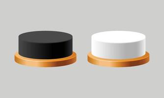 button concept illustration on a gray background vector