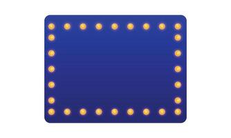 retro frame with glowing lamps template illustration on the white background vector