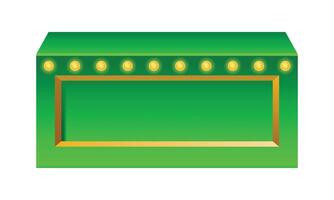 retro frame with glowing lamps template on a white vector