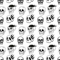 Skulls Party Seamless Pattern Design vector