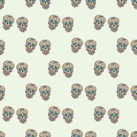 Skull Magic Seamless Pattern Design vector