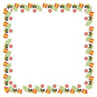 Frame template for christmas season celebration, christmas wreath concept vector