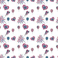 Seamless pattern with festive attributes vector