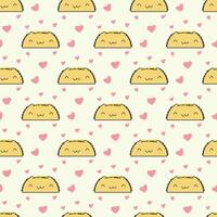 Yummi Taco Day Seamless Pattern Design vector
