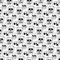 Spooky Skulls Seamless Pattern Design vector