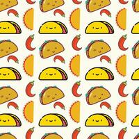 Taco Tuesday Seamless Pattern Design vector