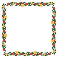 Frame template for christmas season celebration, christmas wreath concept vector