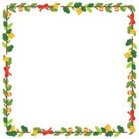 Frame template for christmas season celebration, christmas wreath concept vector