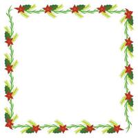 Frame template for christmas season celebration christmas wreath concept vector