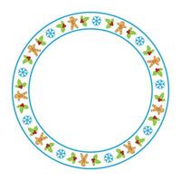 Frame template for christmas season celebration christmas wreath concept vector