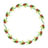 Frame template for christmas season celebration christmas wreath concept vector