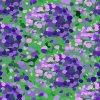 seamless abstract floral pattern with purple flowers on green background vector
