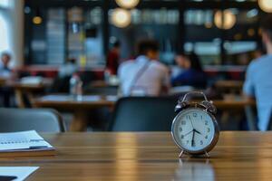 Coaching session on time management, with a close-up on time allocation strategies and the focused participant, showcasing the importance of efficient time use in leadership photo