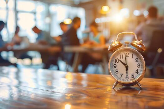 Coaching session on time management, with a close-up on time allocation strategies and the focused participant, showcasing the importance of efficient time use in leadership photo