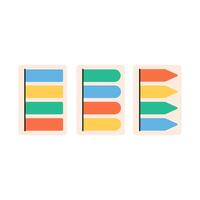 Sticky stickers for messages and notes vector