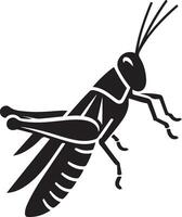 Grasshopper silhouette, Grasshopper illustration, Grasshopper isolated on white background vector