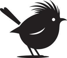 Black artwork illustration of a flying robin bird silhouette, capturing the graceful motion and elegance of this avian in a simple yet striking design. vector