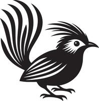 Black artwork illustration of a flying robin bird silhouette, capturing the graceful motion and elegance of this avian in a simple yet striking design. vector