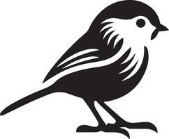 Black artwork illustration of a flying robin bird silhouette, capturing the graceful motion and elegance of this avian in a simple yet striking design. vector