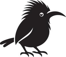 Black artwork illustration of a flying robin bird silhouette, capturing the graceful motion and elegance of this avian in a simple yet striking design. vector