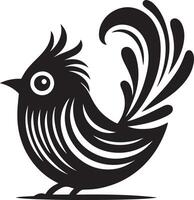 Black artwork illustration of a flying robin bird silhouette, capturing the graceful motion and elegance of this avian in a simple yet striking design. vector