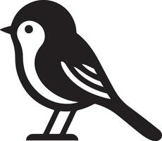 Black artwork illustration of a flying robin bird silhouette, capturing the graceful motion and elegance of this avian in a simple yet striking design. vector