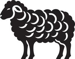 Sheep. Sheep silhouette isolated on white background vector
